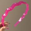 Hairband in Jelly Color Face Washing Hair Pressing Teeth Waves Anti-slip Headband Women's Outing, Versatile Hair Clip, Temperament Headwear