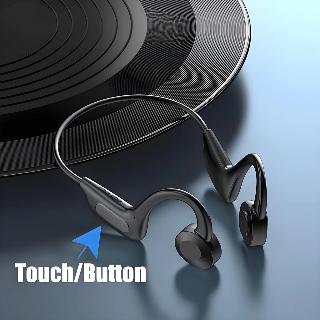 Bone Conduction Bluetooth Headphones 128G Card Air conduction Painless IPX8 Waterproof Ear-hanging Sports Earphones With Mic