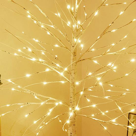 Romantic Heart-Shaped Birch Tree Lamp 23 Inch Valentines Day Decor with Red Pink Silver Hearts Adjustable Branches USB Powered Timer Romantic Lighting