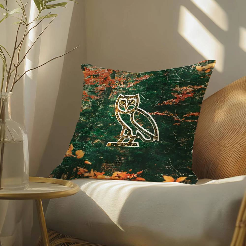 Octobers Very Own-O Owls OVO Pillow Case Silky Elegant Comfort Sofa Bed  Invisible Zipper Beach Pillowcase