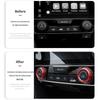 16-21 Gen Civic Interior Kit: AC Knobs, Aluminum Trim Rings, Center Console Decor