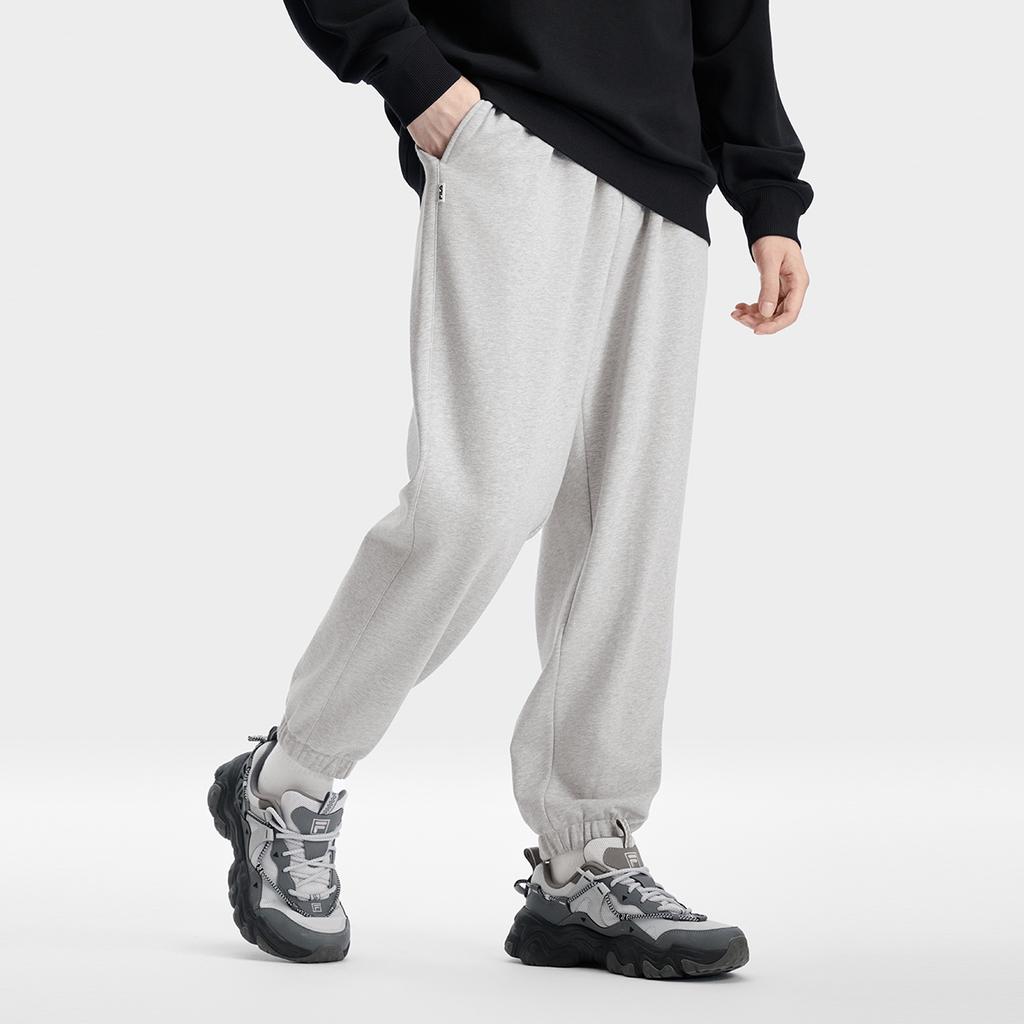 New FILA Knitted Sports Pants Men's Mist Heather Gray F11M439605FMG