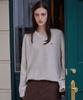 HAINT Lambswool V-Neck Knit_Oatmeal