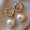 Zircon-Paved Pearl Dangle Earrings – Elegant & Trendy Ear Cuffs