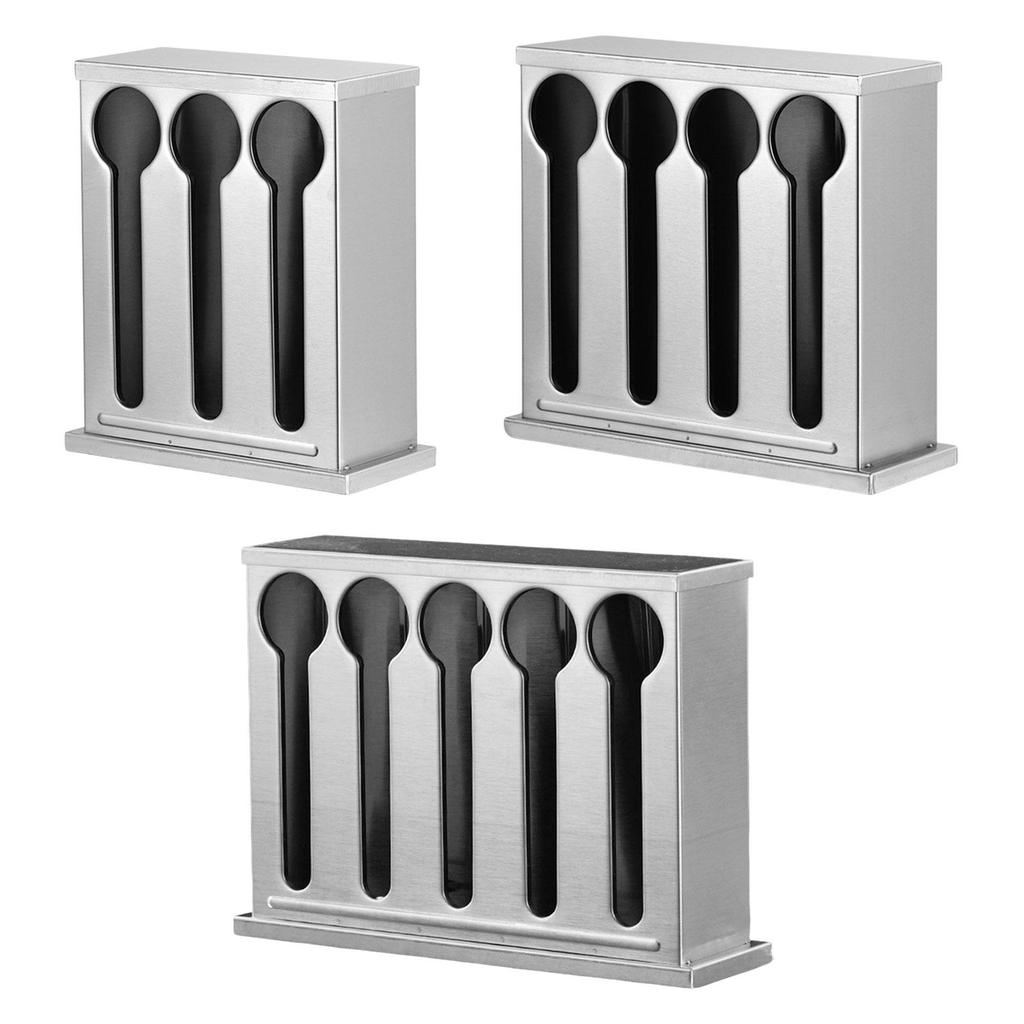 Cutlery Organizer Container Stainless Steel Utensil Stand Spoon Storage Box for Restaurant Dining Room Kitchen Dinning Table