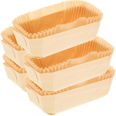 10 Pieces, Wooden Box Paper Tray Baking Tray, Bread Baking Mold, Cake Mold, Household Toast Mold