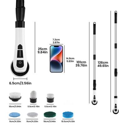 7-in-1 Multifunctional Wireless Electric Cleaning Brush Household Kitchen Bathroom Brush Handheld Rotating Cleaning Tools