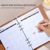 Refillable 2026 Weekly Planner 6 Rings Leather Binder Academic Journal with Dated Pages For Daily Scheduling 6.69x9.06In