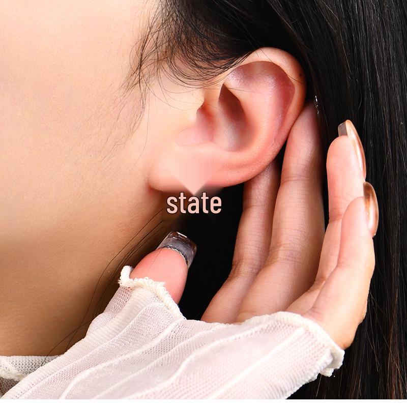 Japanese 925 Silver Moissanite Diamond Round Earrings with U-shaped Backs - Exquisite Women's Accessories