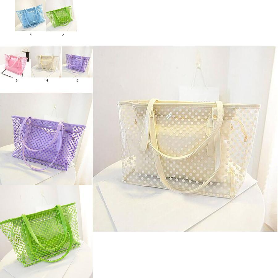 Premium Quality 2pcs/set Womens Clear Transparent Shoulder Bags For Fashion Enthusiasts