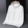 Outdoor sunscreen clothing men's and women's hooded ice silk light and thin breathable ice-feeling bundle dry UV-proof summer jacket