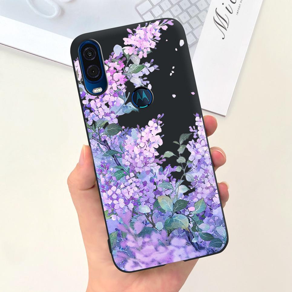 For Motorola One Vision Case One Macro BaCK Cover Gothic Black Cool Fashion Phone Mask For One Vision OneMacro Bumper Soft Matte