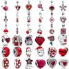 Copper Heart Shape, Strawberry Beads, Lobster, Cherry Pendant Suitable For European Original Bracelet Diy Exquisite Jewelry