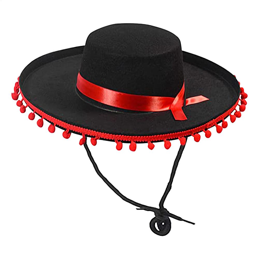 Halloween Zoro Fuzz Ball Mexican Sombrero Hats Wide Brim Design Photo Props Wide Brimmed Hat Party Decorate Casual