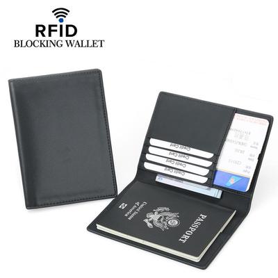 Skórzany portfel na paszport z RFID i organizer na dokumenty podróżne