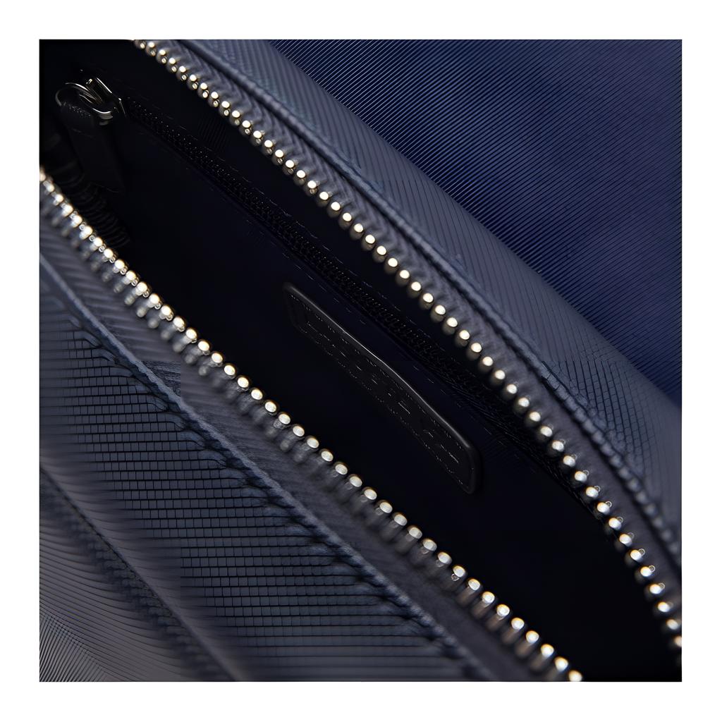 Lacoste Krokodil-Logo Verstellbarer Schultergurt Klappe Umhängetasche Herren Taschen Dunkelblau NH4858HC-021
