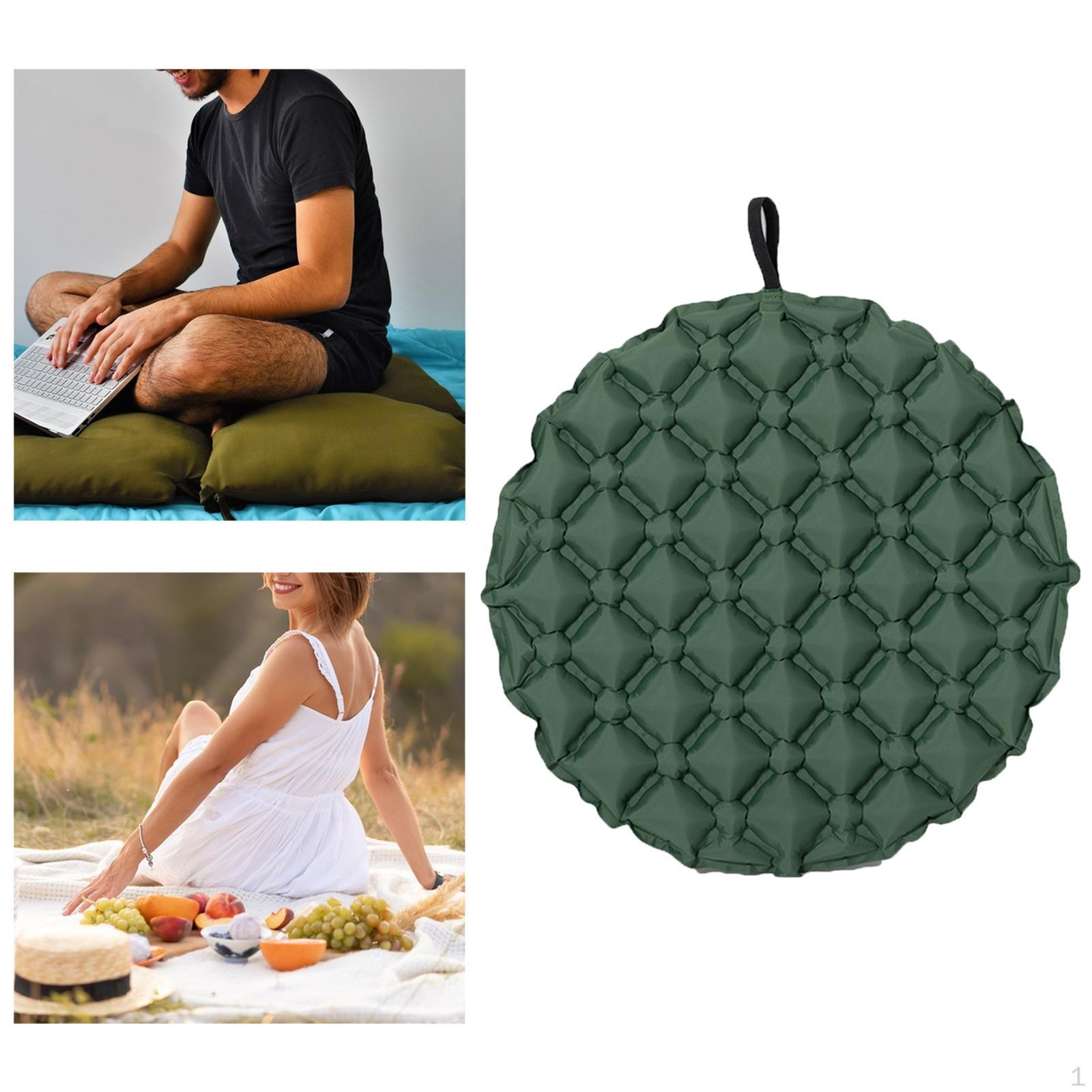 Inflatable Seat Sitting Pad Anti Slip Leakproof Moisture Foldable Seating for Events Stadium dark green 2120₽