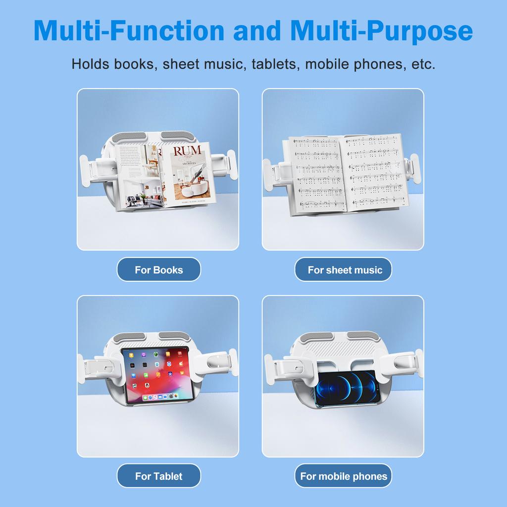 Oatsbasf Foldable Tablet Stand Reading Stand Pad Holder Bed Sofa Book Rack Lazy Phone Holder Multifunctional Combination Shelf