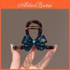 Medium Contrasting Bow Korean Shark Clip Fashionable Hot Stamping Letters Half Tied Hair Clip Hair Clip