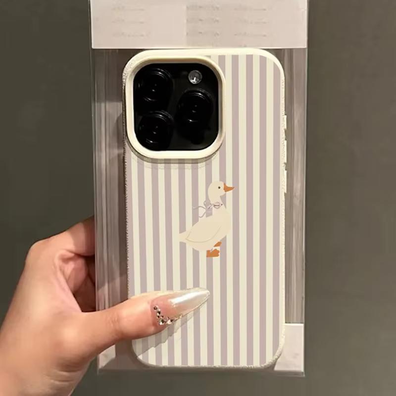 Cute Duck Pattern Phone Case For iPhone 17 Pro Max 17Air Case iPhone 16 15 14 13 12 11 Pro Max 16e X XR XS Shockproof Soft Cover