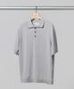 Hejiseu [His] Gray Cool Linen Short Sleeve Collared Knit