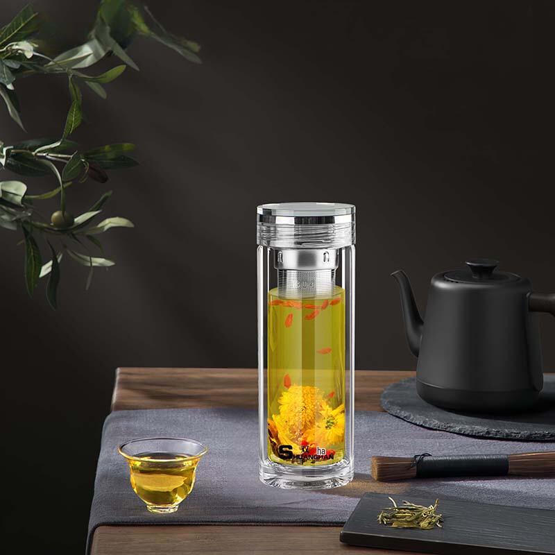 Shuanghan Double-Layer High Borosilicate Glass Cup