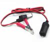 Car Cigarette Lighter Power with Terminal Clamp Clip  Female Socket Adaptor for Camping Battery Pump Power Adapter Splitter 12V