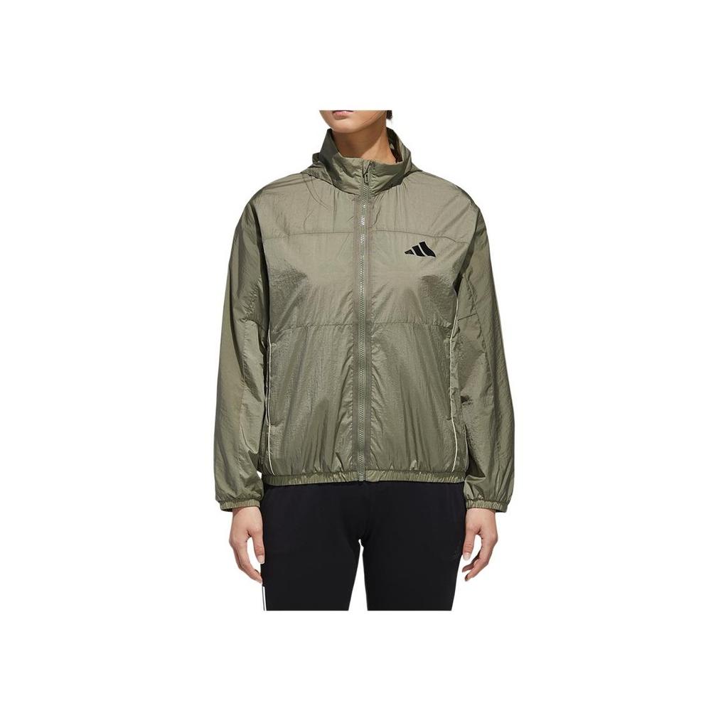 Adidas Casual Comfortable Windbreaker Jacket Women Jackets Green GF0139