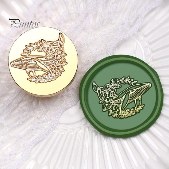 Personalized Letter Seal Brass Wax Stamp Head, Vintage European Embossed Relief Engraved Replacement Head Sealing for Wedding Invitation Envelope