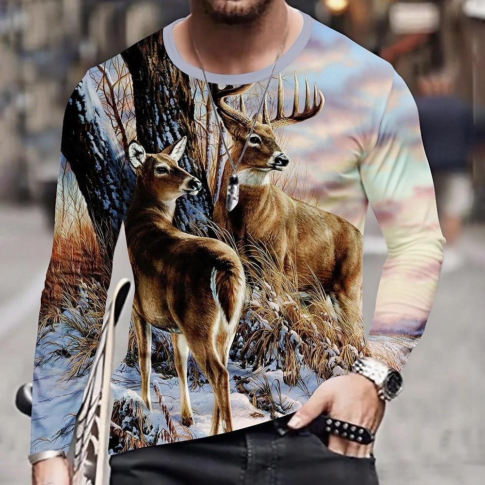 

Ruth Thompson Men s Wolf T Shirt Short Sleeve T shirt 3D Print Crew Neck Shirt Exaggerated Designer Party Street Casual Purple 5XL