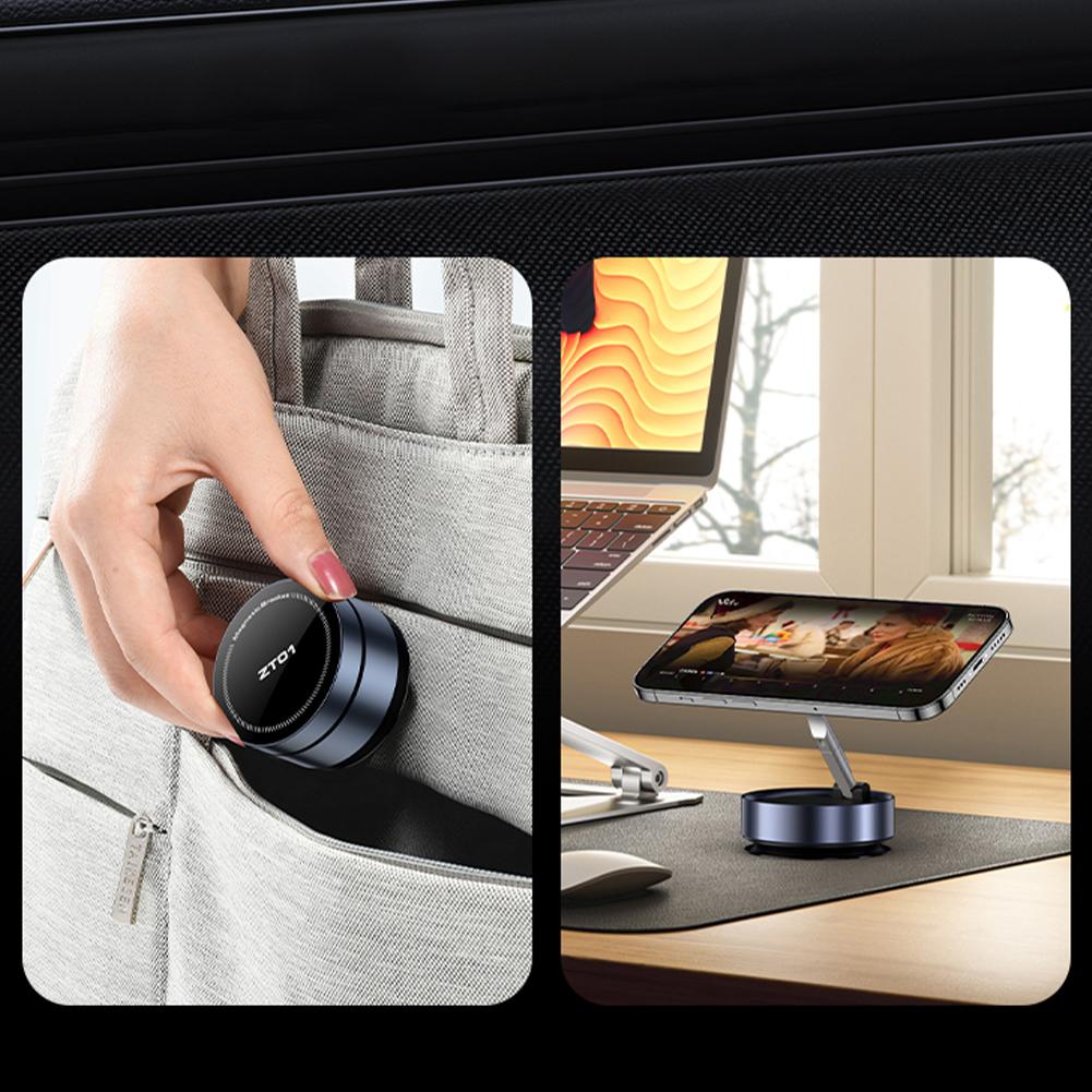 Magnetic Vacuum Car Phone Holder Foldable Suction Cup Navigation Stand Bracket Vacuum Suction Phone Holder for Magsafe iPhone