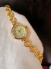 Elegant Women's Gold Bracelet Watch Small Dial Quartz Wristwatch Luxury Minimalist Ladies Dress Watch with Chain Band