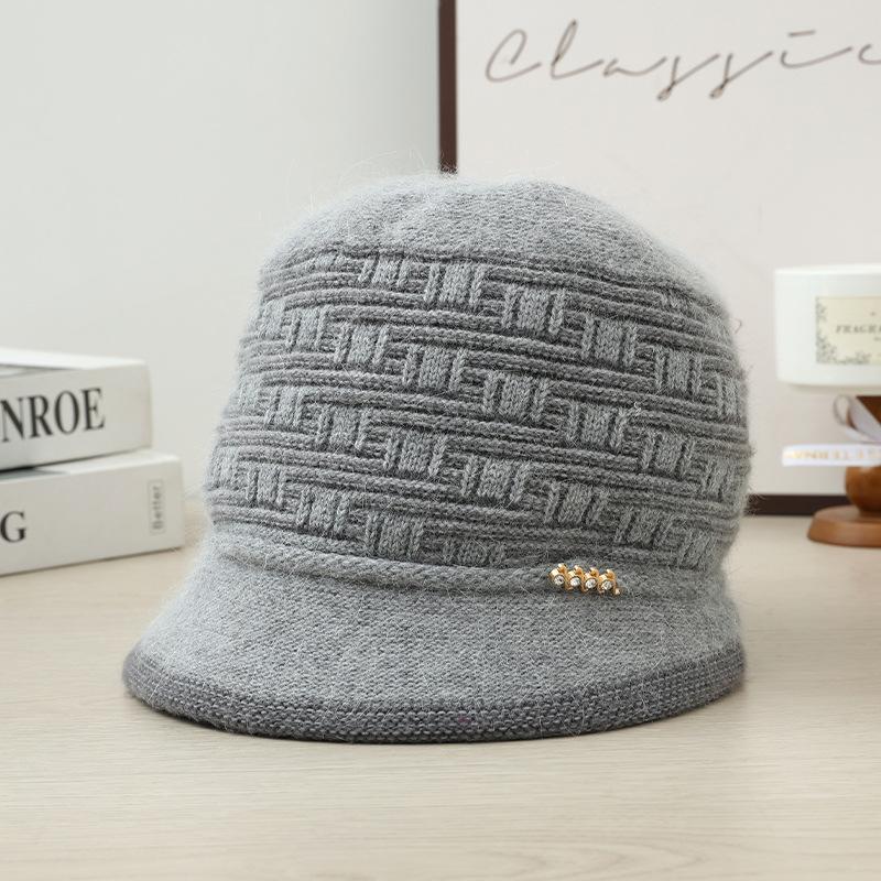 A Scarf Outdoor Cold proof Set Autumn and Winter New Style Plus Velvet Rabbit Fur Warm Hat Casual and Versatile Basin Hat