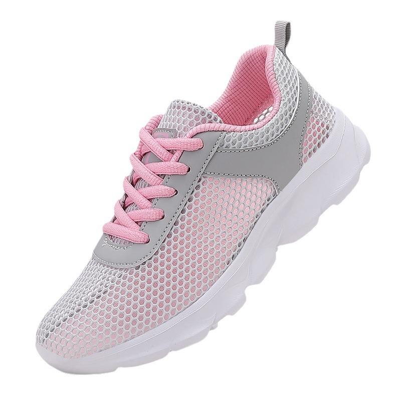 Summer New Breathable Mesh Large Mesh Hollow Running Shoes Lightweight Soft Sole Sports Casual Net Shoes