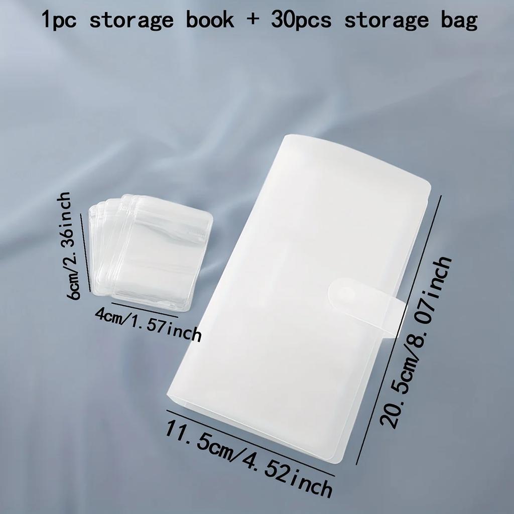 84-Cell Transparent Jewelry Storage Book Portable Travel Easy View Access Album Photo Album Bag for Jewellery Organization