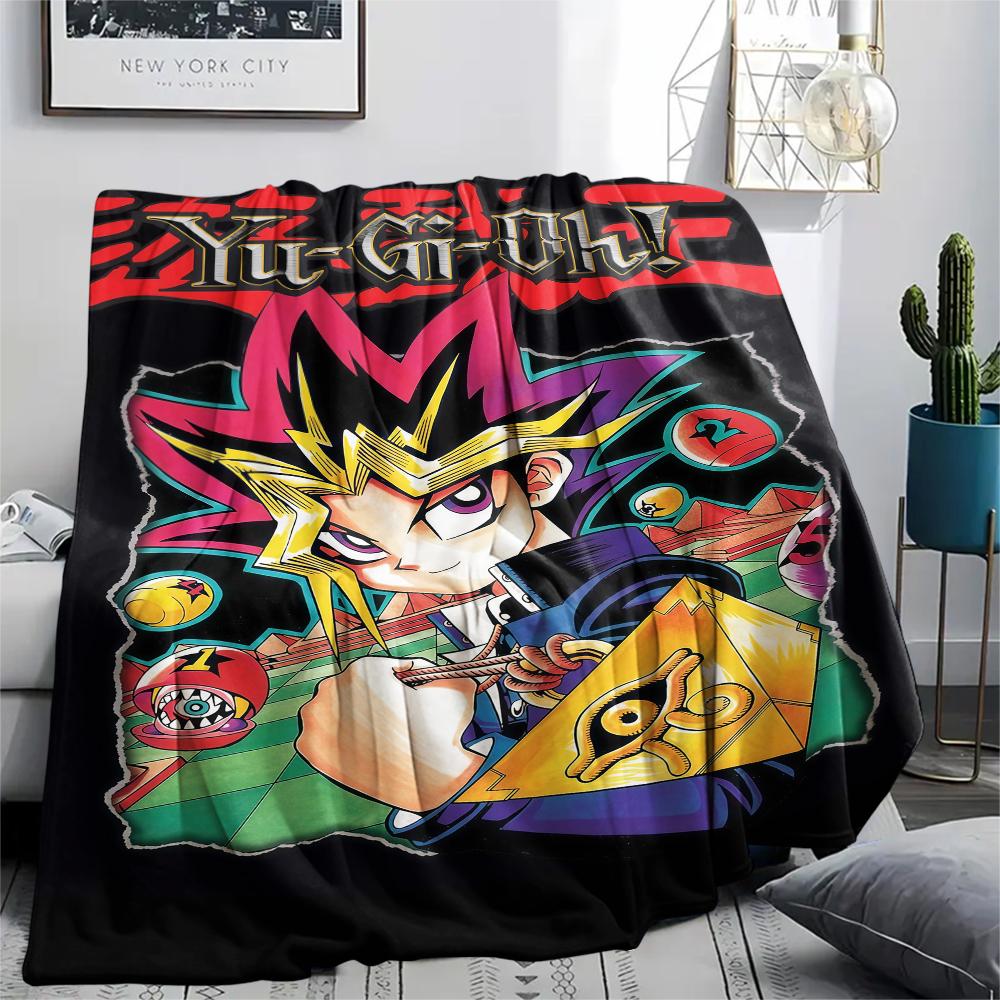 Yu Gi Ou Print Flannel Blanket,High quality Comfortable for All Seasons,Home Decor,Warmth and Comfort,Perfect for Christmas Gifts