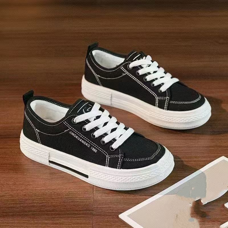New Low-top Breathable Canvas Shoes Men's Trend Retro Lace-up Trend Board Shoes Casual Versatile Board Shoes