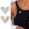 Romance Alloy Heart Brooch Decoration With Zircon Ideal For Dresses And Formal Attire