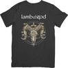 Camiseta de Algodão de Qualidade Unissex Lamb of God Music para Homens e Mulheres Preta