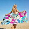 1pc Retro turtle, slipper pattern beach towel, ultra-fine fiber summer seaside vacation absorbent beach towel