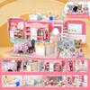 Dollhouse Koala Tour Bus Diary Girl Play House Toy Diy Bedroom Dresser Dining Kitchen Bathroom Shop Pretend Family Toys Girls