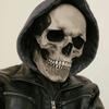 New Model Skull Mask with Movable Mouth, Skull Hood with Movable Jaw, Halloween Horror Helmet Face Mask