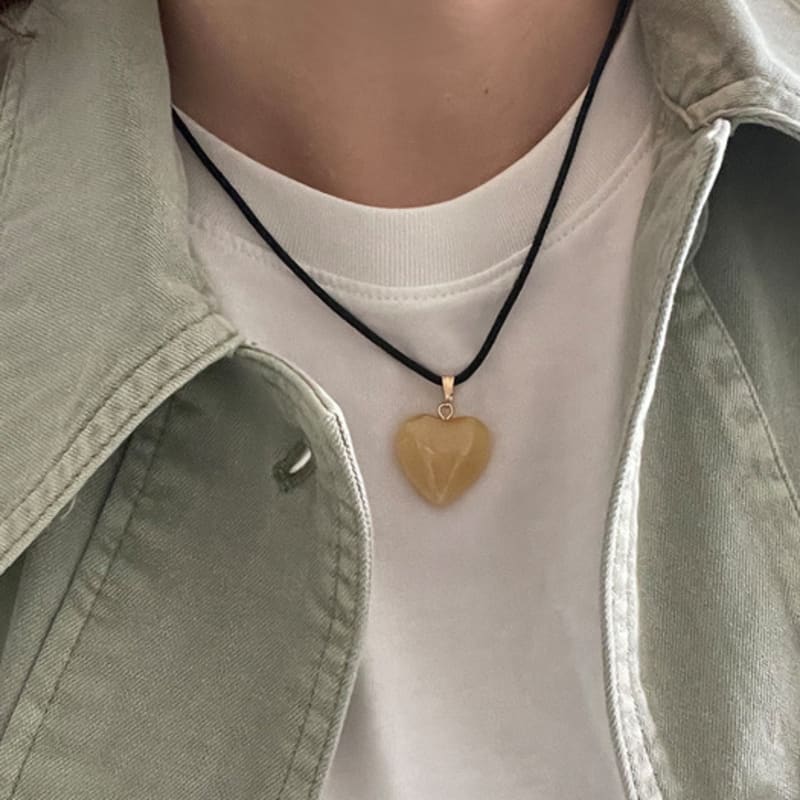 OUI SAY YES! Heart Pendant Necklace_NC238