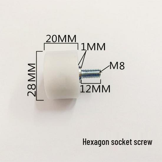 626 Rubber-Coated Nylon Roller with Shaft, 608 Bearing Pulley Wheel Guide