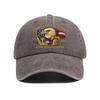 Hot-selling Washed Retro Printed Baseball Cap American Anniversary Men's and Women's Caps Embroidery Production Log