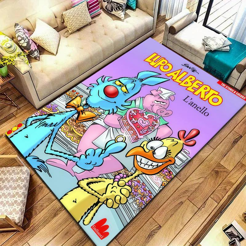 Lupo Alberto Carpet Rug for Living Room Bedroom Home Sofa Decoration,Kids play Nonslip Floor Mat
