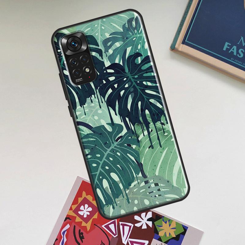 Tropical Monstera Leaves Case For Xiaomi Redmi Note 13 14 Pro 10 11 12 15 Pro Plus Redmi 15 14C 13C 10C 12C 15C Cover
