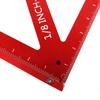 Triangular Angle Ruler Large 16Inch 45/90 Degrees Durable Aluminum Alloy Easy-read Layout Gauge Woodworking Measure Tool