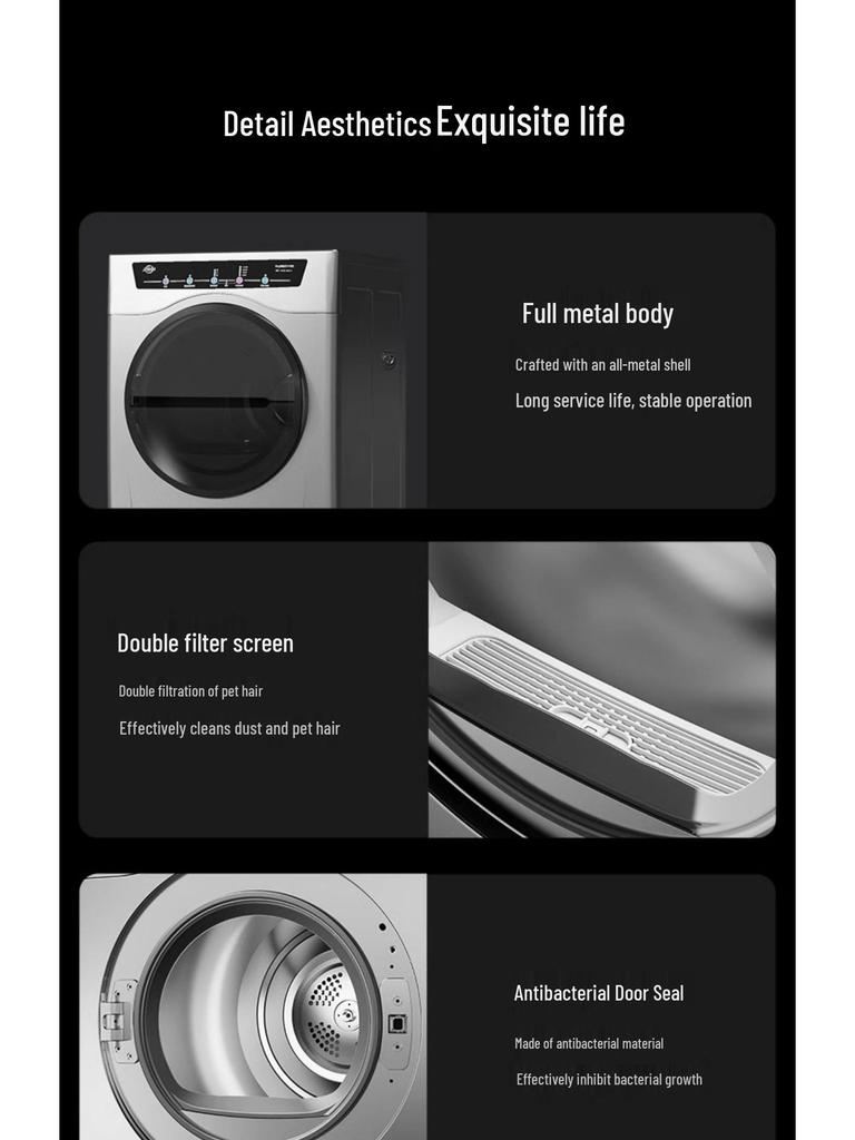 German Heat Pump Clothes Dryer - Large Capacity, Ideal for Home & Hotel Use.