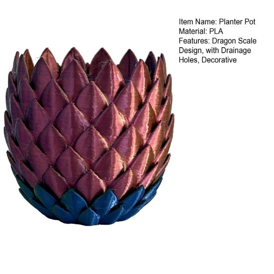Doniczka ze Skalą Smoka z Podstawką Wewnątrz Na Zewnątrz Sukulenty Rośliny Ziołowe Doniczka Pojemnik z Otworami Drenażowymi Wystrój Domu Balkonu Ogrodu